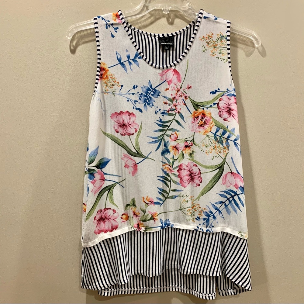 Wallpapher‎ Floral Print Tunic Top M